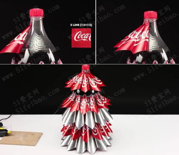 15,然后利用剩下的易拉罐,这样子剪两个直径4cm的圆形铁皮.
