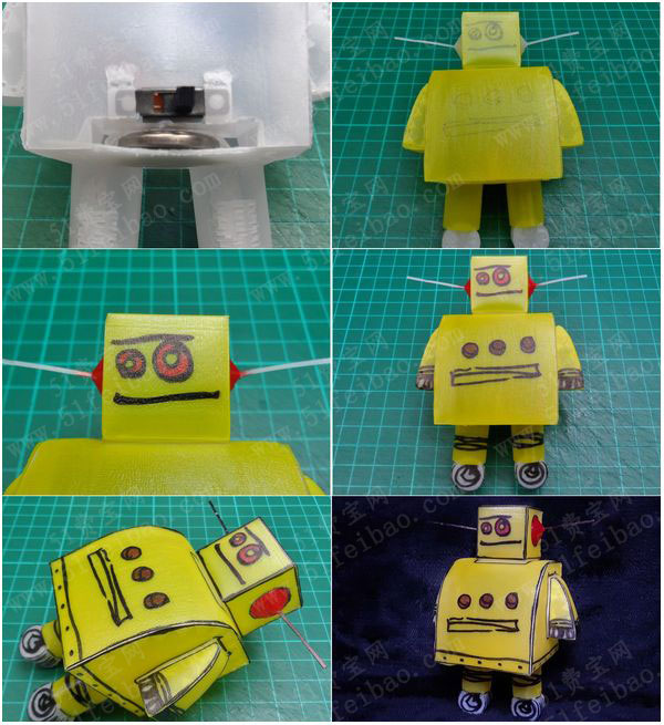 塑料瓶回收改造成电动机器人玩具