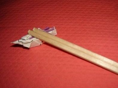 用筷子袋不到一分钟DIY便捷筷子架