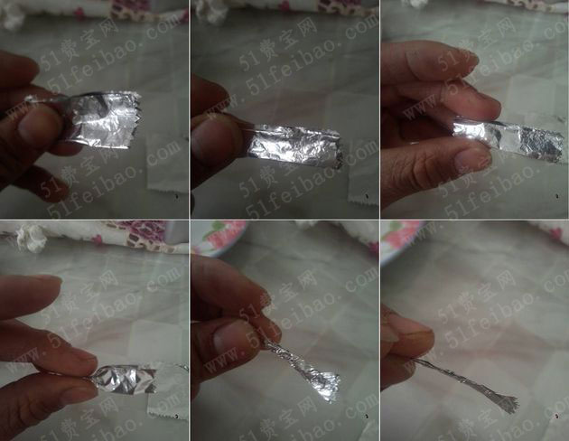 如何利用口香糖包装纸做锡纸小蜘蛛 废旧物品手工制作 51费宝网