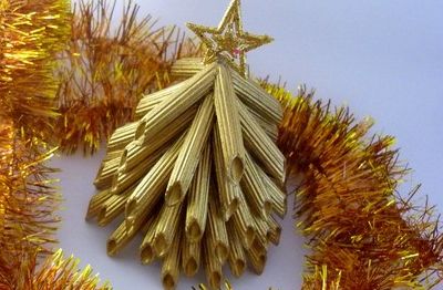 空心粉DIY特殊圣诞树装饰物品