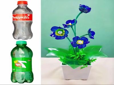 怎么DIY美丽塑料蓝雪花手工教学