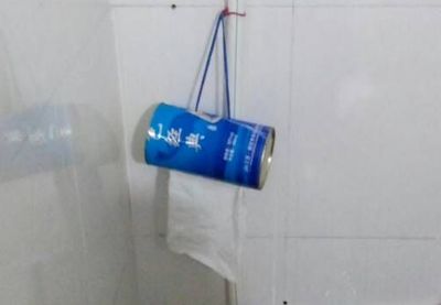 酒盒子手工改造厕所卷纸抽纸筒教程