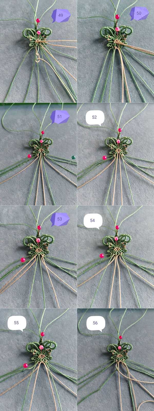 创意编绳挂件diy,金鱼书签的编织图解