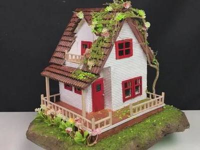 童话玩具屋制作教程,diy爬满鲜花的梦想小屋 手工小制作 51费宝网