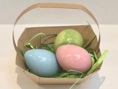 复活节创意手工怎么折纸制作鸡蛋篮子图解