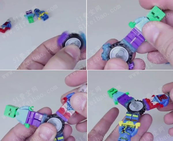改造旧玩具DIY乐高指尖陀螺方法