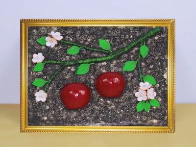 旧木板手工制作红苹果装饰画的DIY教程