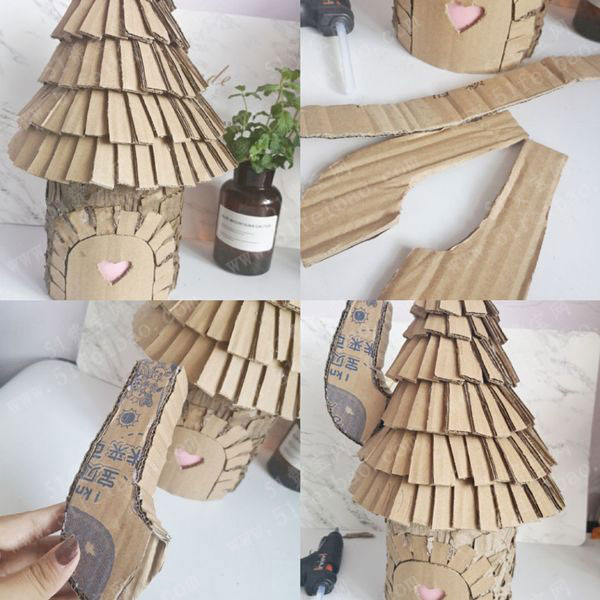利用奶粉桶的创意改造手工diy农家篱笆小院模型