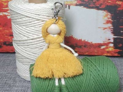 DIY编绳人教学，怎么用棉绳编跳舞女娃