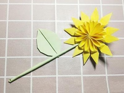 简单的儿童纸艺手作,DIY立体向日葵