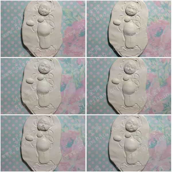 软陶浅浮雕人偶diy萌宝玫瑰天使制作步骤