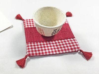 手工缝合属于你的可爱小物,DIY流苏布艺茶杯垫