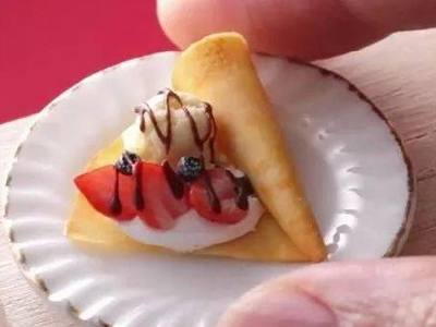 树脂黏土教程,看板美食可丽饼制作过程 - 手工小制作
