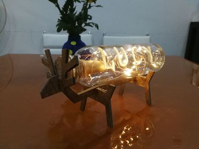 DIY美美哒北欧风格玻璃瓶小鹿灯