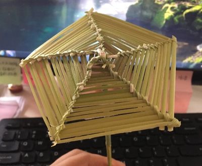 分享小时候的芦苇编织小伞教程