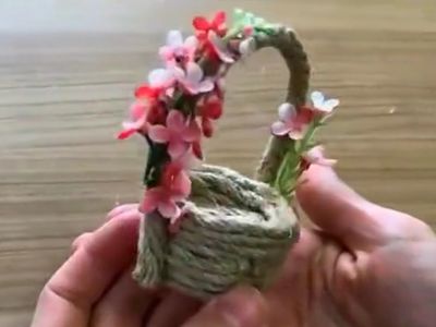 清明节饰物田园风小花篮制作教学