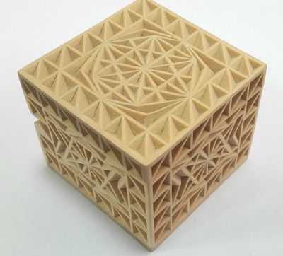 DIY木工木刻方块纸镇图解过程