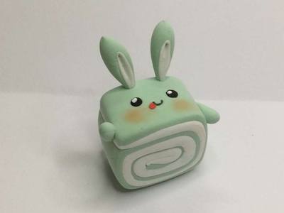 粘土手工艺,diy粘土兔兔花卷 - 手工小制作 - 51费宝网