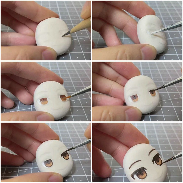 3d动漫人偶教程立体q版太宰治软陶泥偶