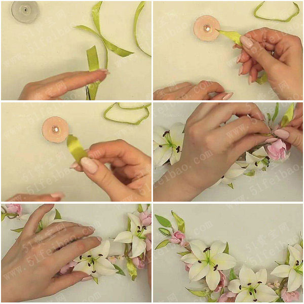 花朵饰品制作教程,diy软陶百合花项链 - 手工小制作 - 51费宝网