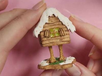微型童话屋手办，DIY幻想中的鸡腿小屋