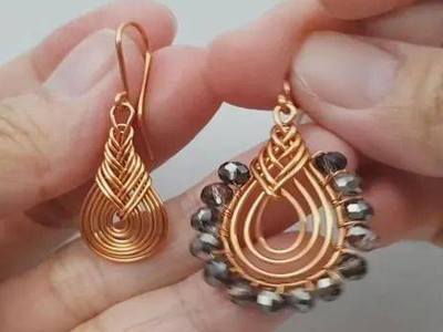 金属丝编织琵琶结耳环与吊坠需要材料与工具:22号铜线(线径0.
