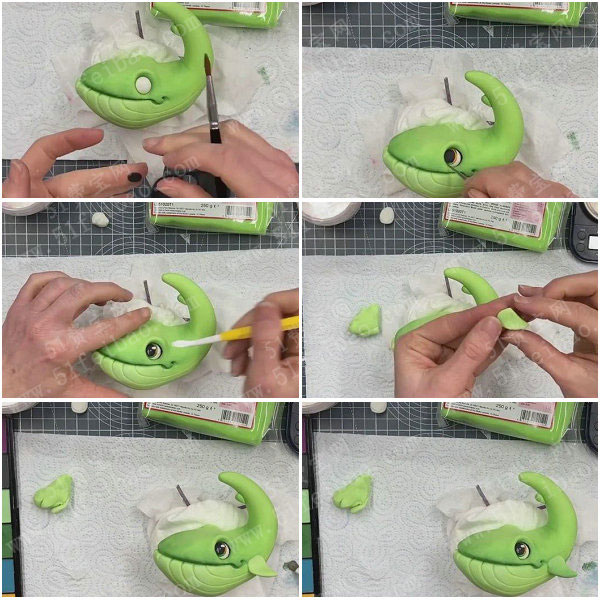 儿童手工卡通黏土教程黏土鲸鱼先生制作教程