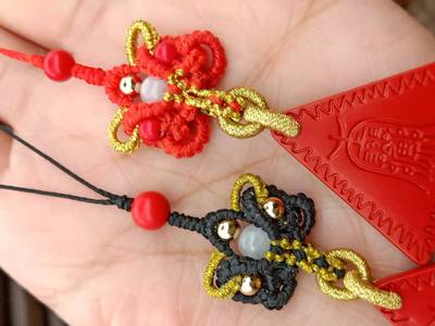 春节装饰编织教程，DIY传统醒狮挂件