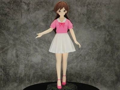 手办动漫人偶教程,红衣JK服少女造型过程