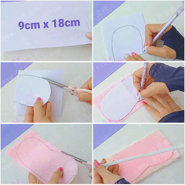 小布料做手工制作大全,布艺巧手diy小兔睡眠眼罩