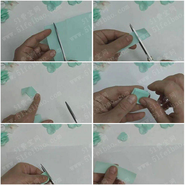 泡沫纸花卉饰品教程diy粉蓝玫瑰发卡