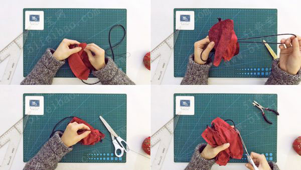手工缝制儿童小包包，鼠年装饰主题可爱放红包的袋子
