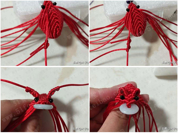 怎么做手工编绳，用绳子编一个运财小老鼠挂件