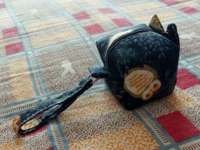手工布艺DIY,制作萌萌哒小猫零钱包
