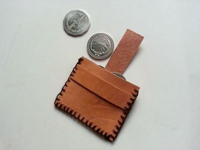DIY简单的一个牛皮革硬币零钱包