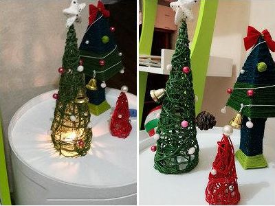 毛线圣诞树DIY方法教程