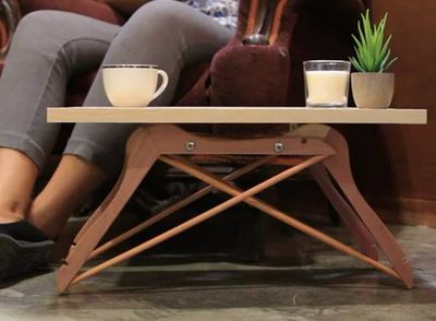 简单小木工家具:用衣架自制小茶几