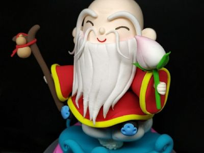 好玩的创意粘土手作,粘土DIY吉祥寿