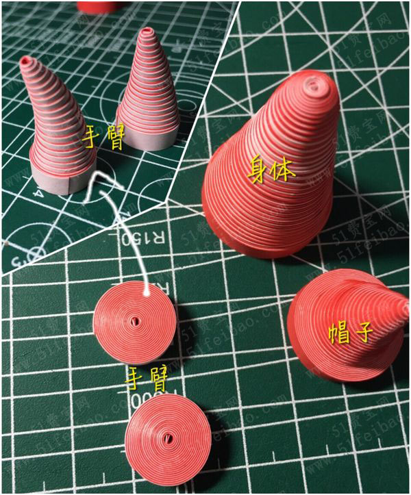 衍纸艺术小制作可爱的立体小人摆件制作方法