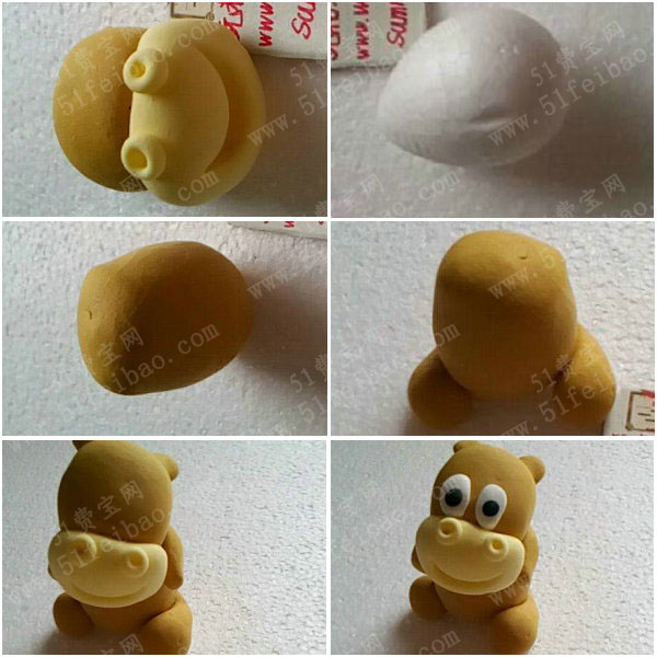 生肖牛年手工,diy可爱的黏土牛泥偶做法 - 手工小制作