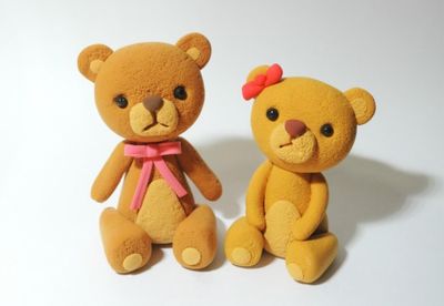 软陶泥做的DIY母亲节礼物母子泰迪熊