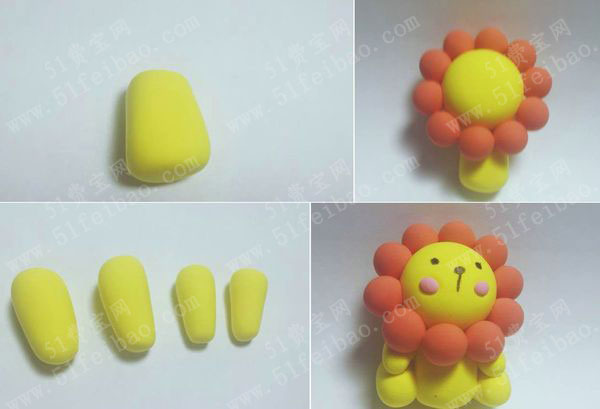 怎样做粘土q版可爱狮子王泥偶教程