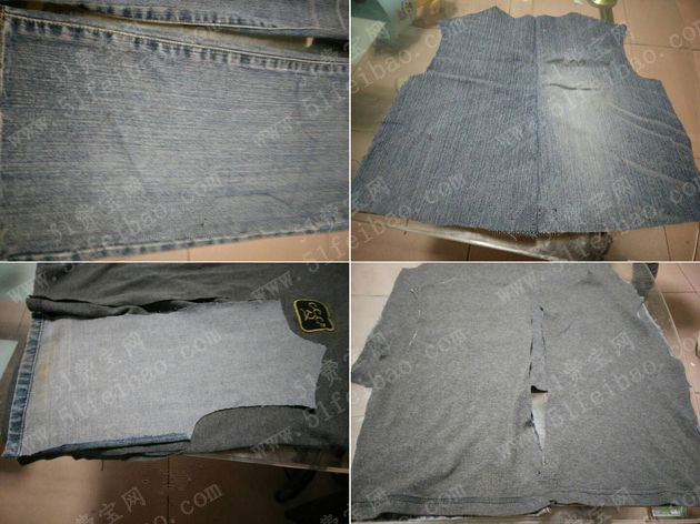 旧物<em>改造</em>牛仔布儿童小<em>马甲背心</em> - 废旧物品手工