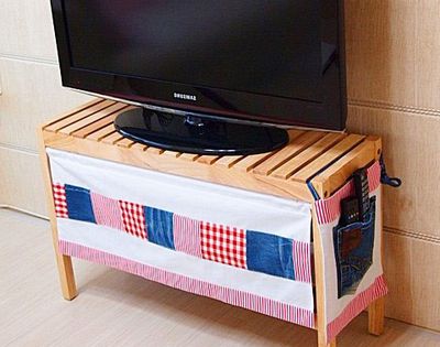 牛仔裤裤袋diy常用家电遥控器收纳帘