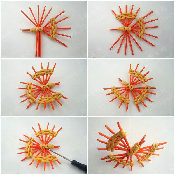 DIY好看的纸藤编织天使隔热垫