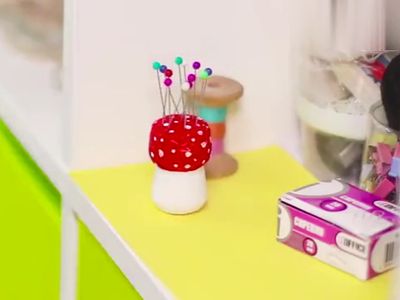 酒瓶塞DIY大蘑菇免费针插