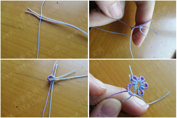 春分时节做春天手工diy编织春野花草手绳方法图
