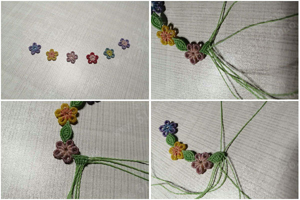 春分时节做春天手工diy编织春野花草手绳方法图