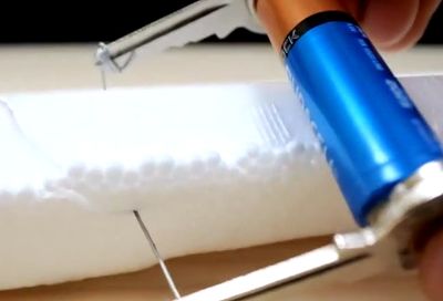 如何利用废钥匙做泡沫DIY加工热切割刀具